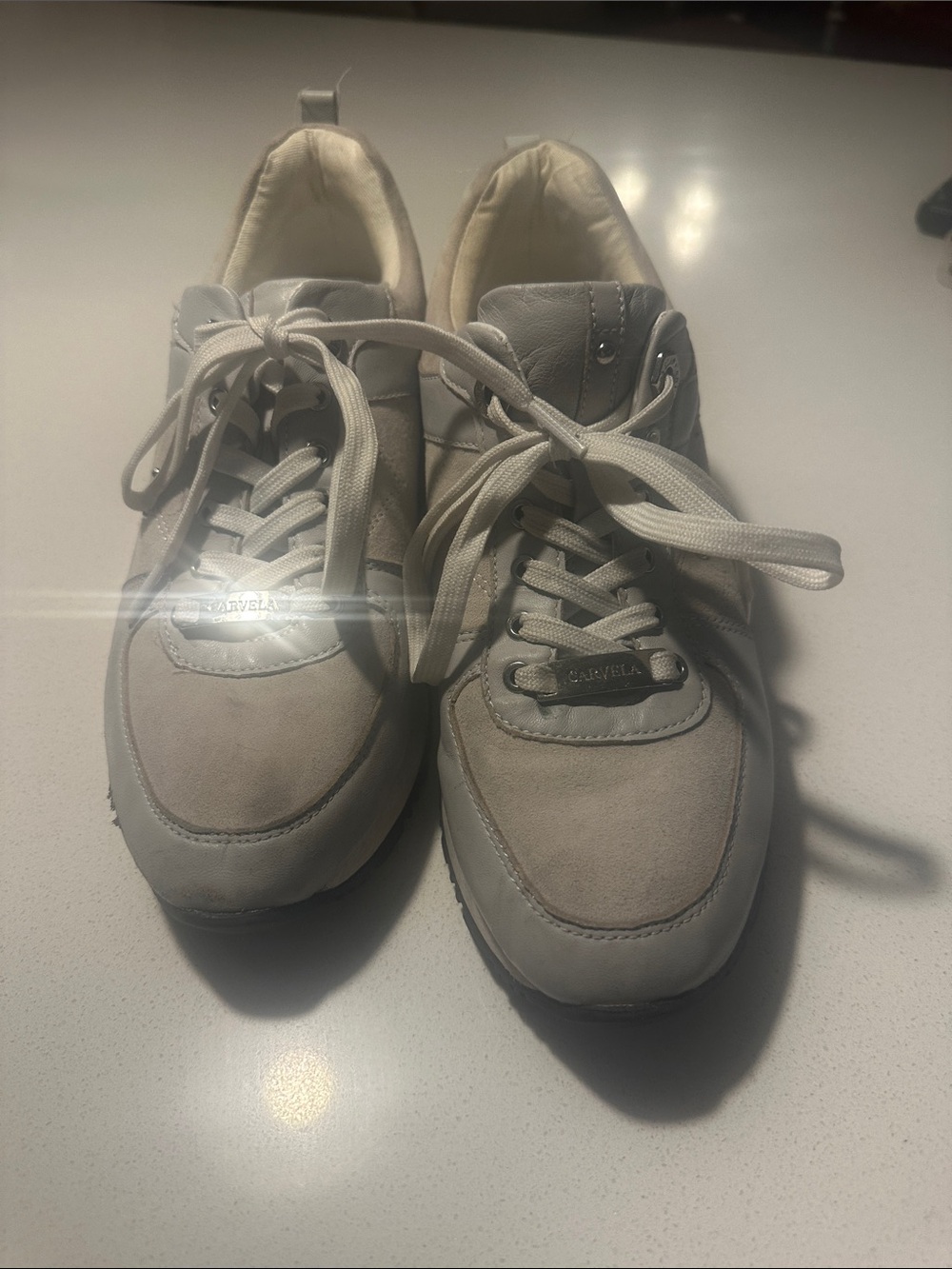 Gray Women's Casual Lace-Up Sneakers
